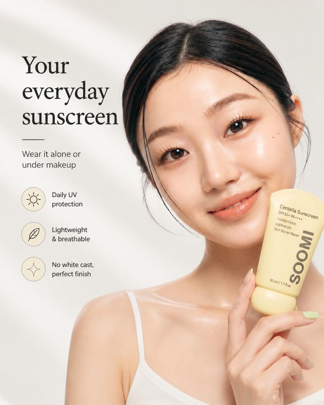 SOOMI application in hand demonstrating invisible finish and easy spread