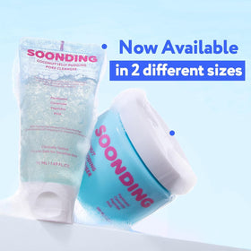 SOONDING jelly-to-foam texture close-up for gentle deep cleansing