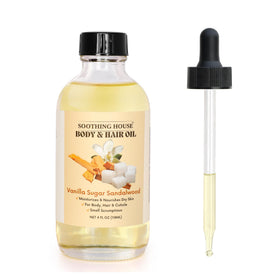 Soothing House bottle front view showing elegant packaging and gourmand scent benefit