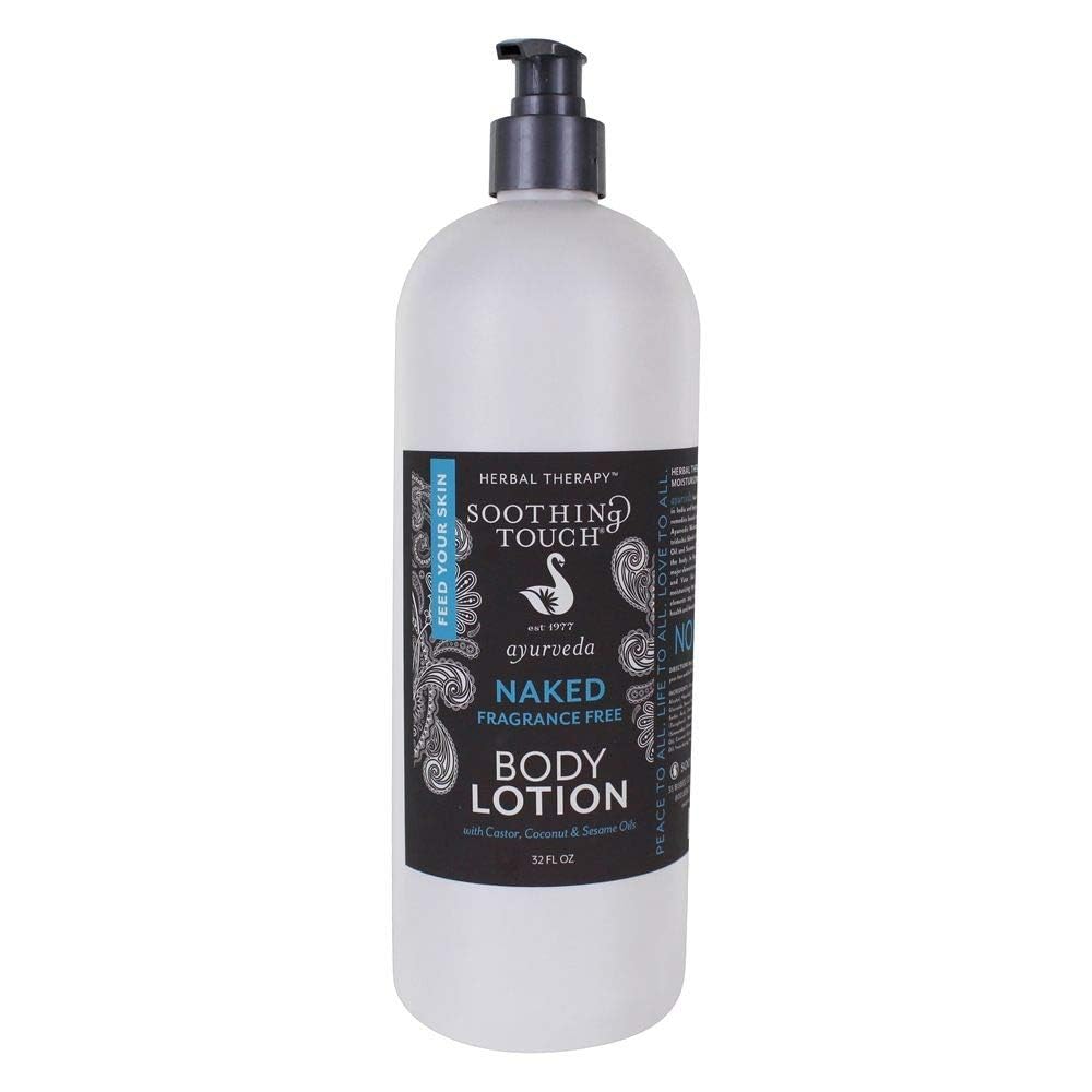 Soothing Touch texture close-up highlighting creamy lotion and quick absorption benefit