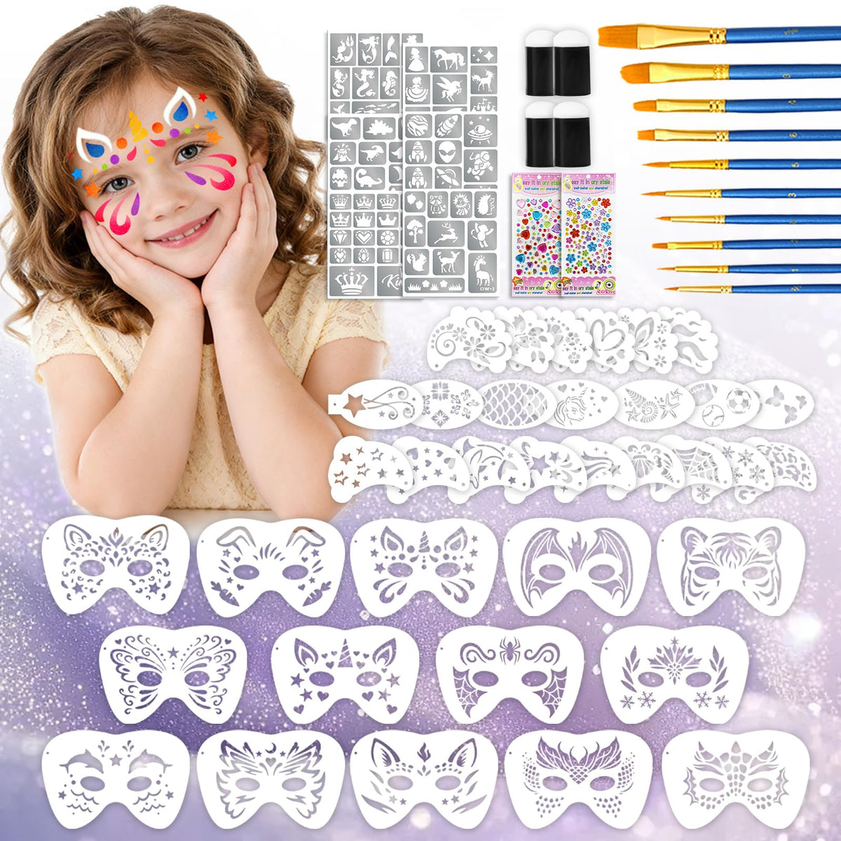 SOOVSY collection of finished face designs showcasing creative possibilities