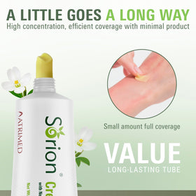 Sorion ingredients display with neem and turmeric highlighting natural origins