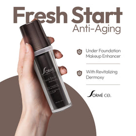 SORMÉ Fresh Start pump dispensing product illustrating easy controlled application benefit