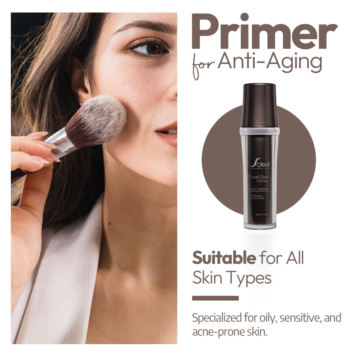 SORMÉ Fresh Start texture close-up highlighting smooth hydrating primer benefit