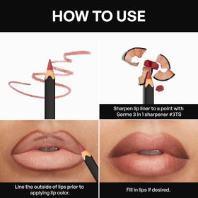 SORMÉ liner and lipstick pairing showing blendable base for long-lasting color