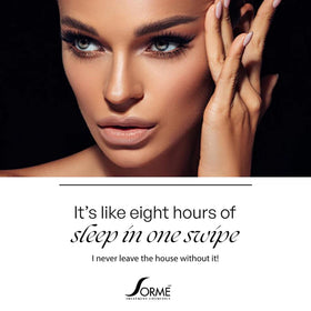 SORMÉ applied to inner eye corner for instant brightening and awake effect