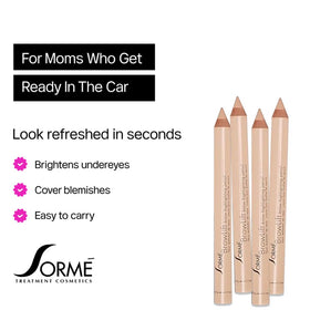 SORMÉ pencil in hand for scale and portability, ideal for on-the-go touch-ups