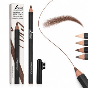 SORMÉ pencil front view showing rich brown shade and compact design for precise definition