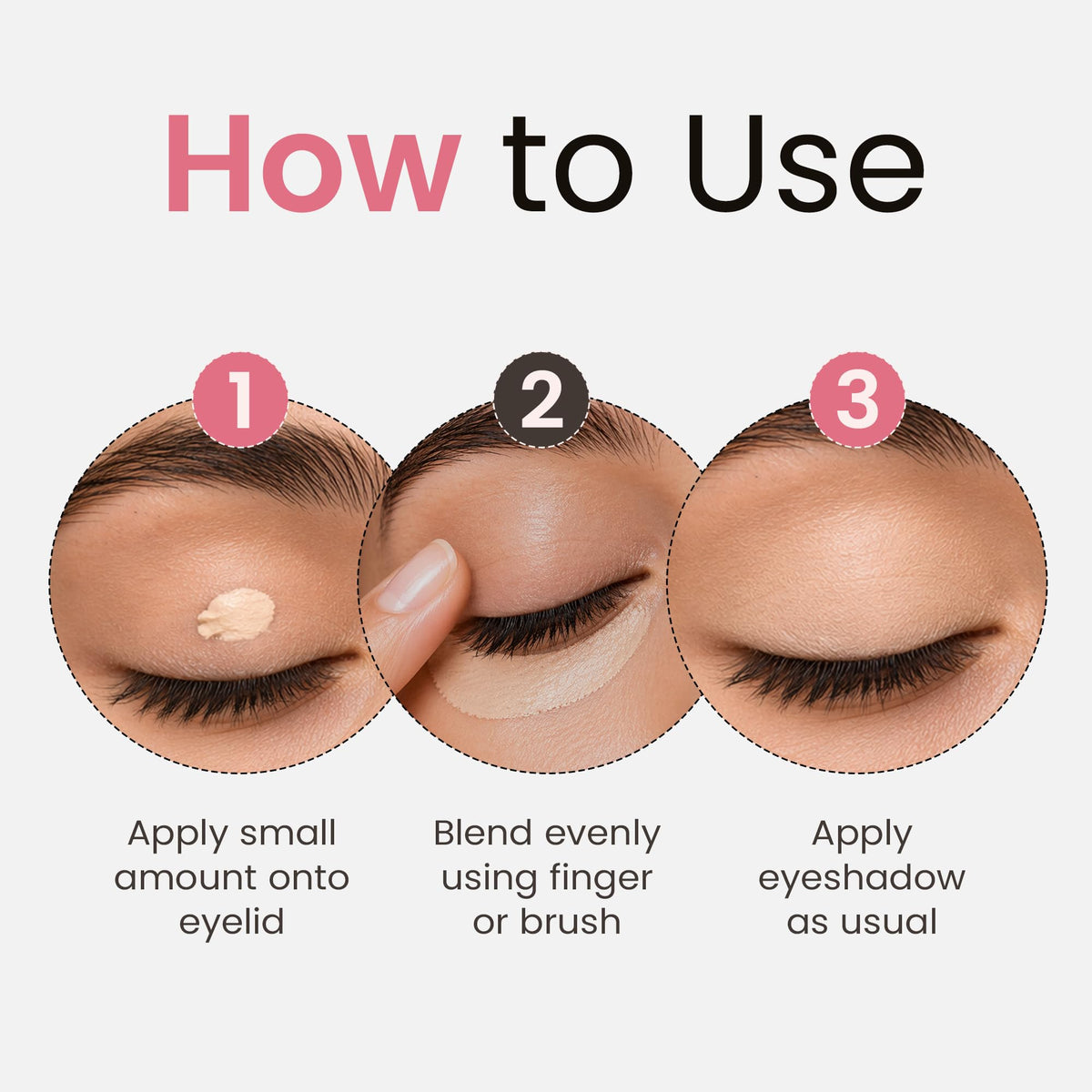 SORMÉ before and after eyelid shot showing improved color payoff benefit
