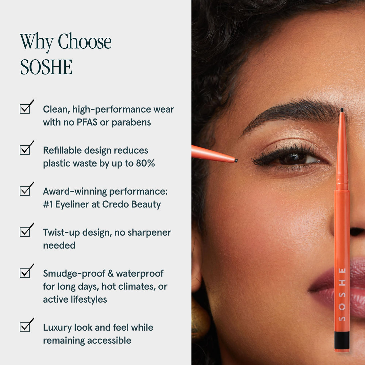 SOSHE liner beside coin to show compact travel-friendly size