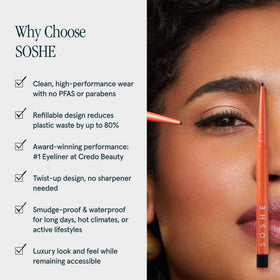 SOSHE liner beside coin to show compact travel-friendly size