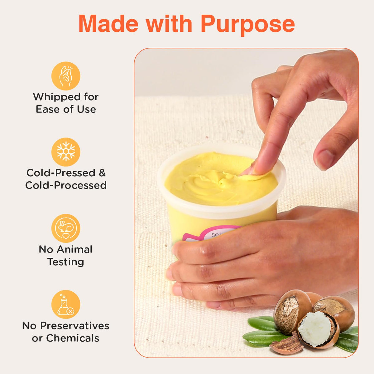 SoShea used as hair treatment, brand shows conditioning and added shine benefit