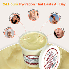 SoShea label close-up listing cold-processed shea, reassures ingredient transparency