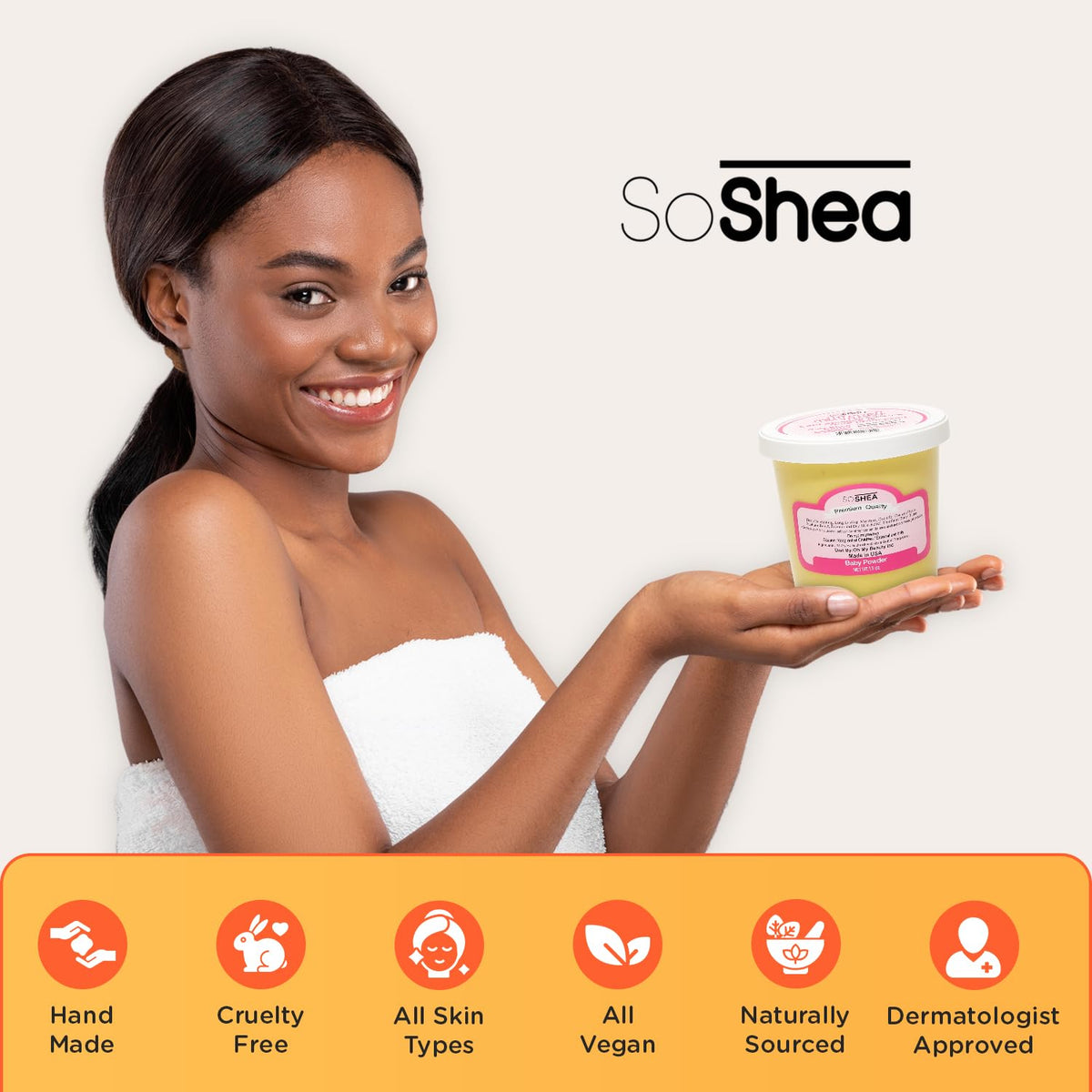 SoShea label close-up with cold-pressed badge, brand conveys nutrient preservation