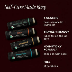 SOULSATION four flavors flatlay illustrating variety and everyday convenience