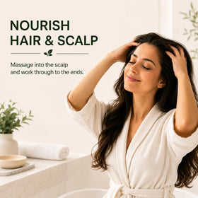 SOULSPA PURE applied to scalp during massage to improve scalp nourishment