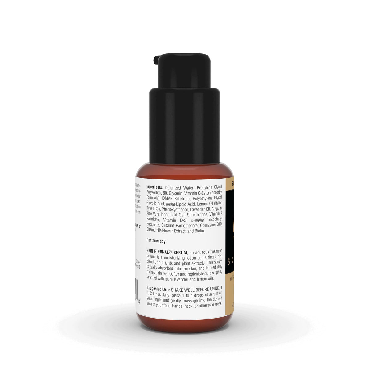 Source Naturals dropper dispensing clear serum highlighting easy control