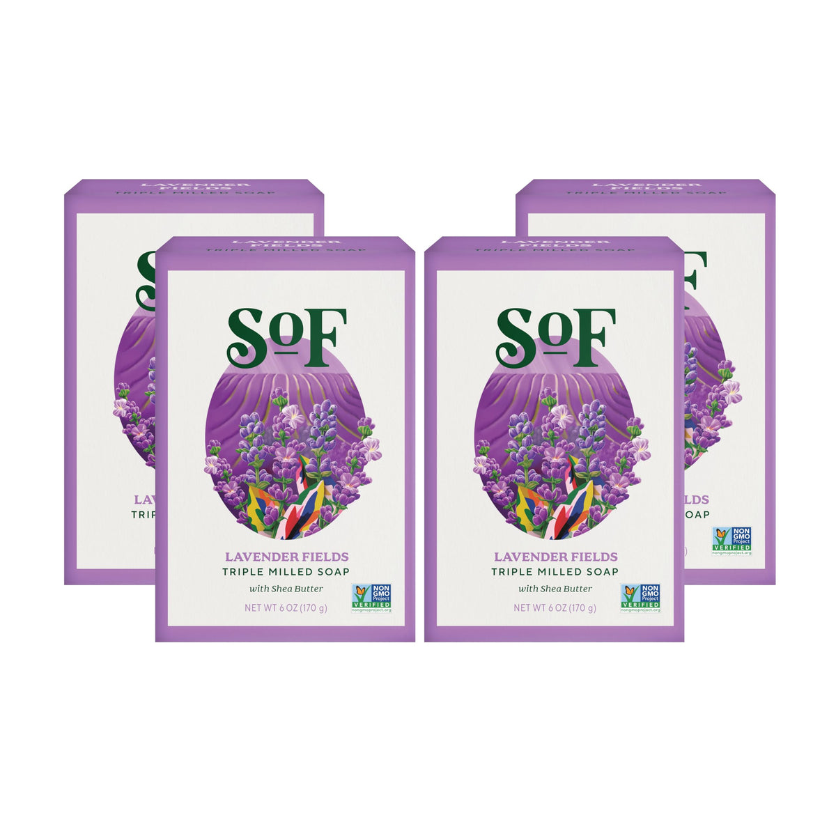 South Of France front packaging showing Lavender Fields scent and benefits