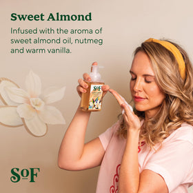 South Of France close-up label with ingredient highlights, communicates clean formulation