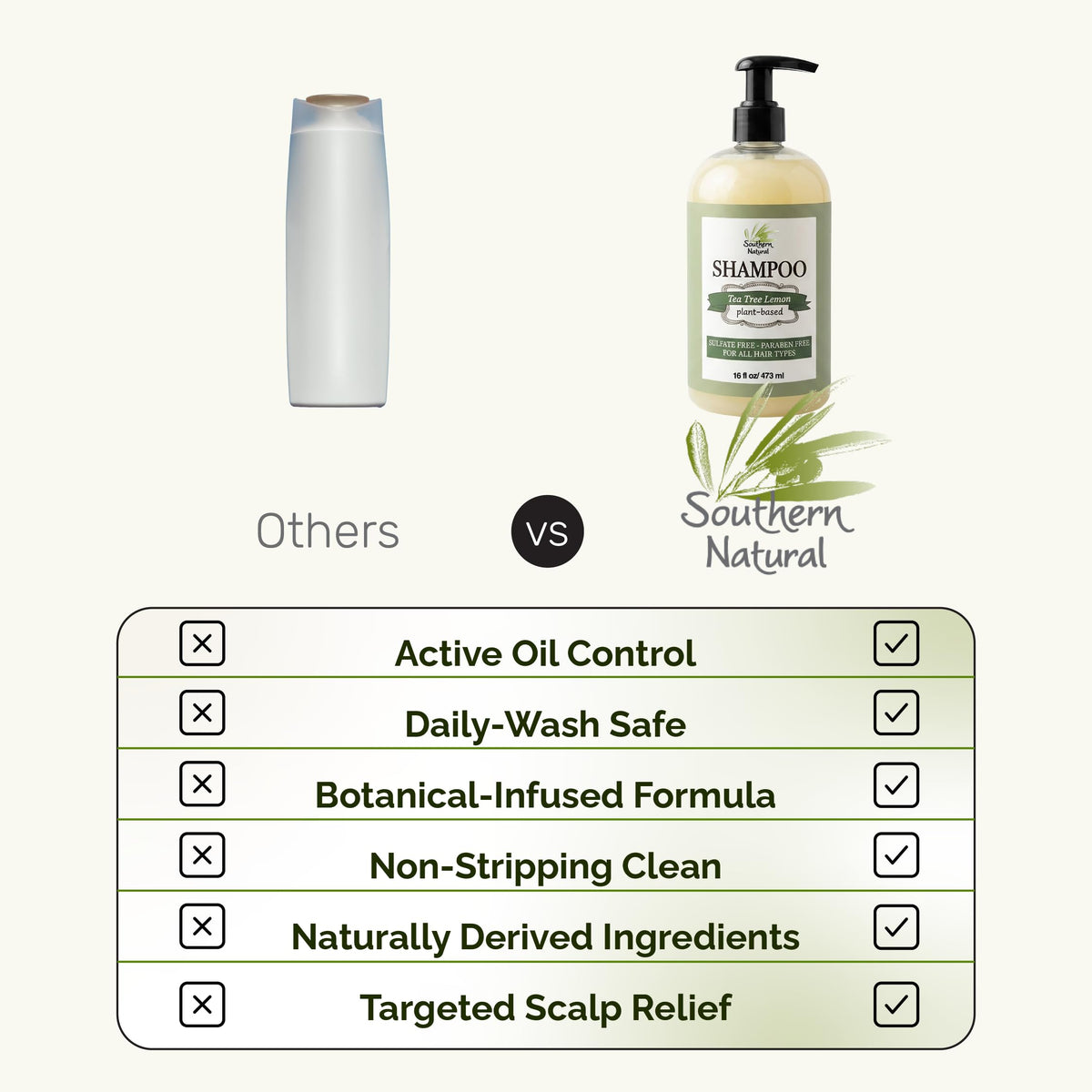 Southern Natural lifestyle wet hair after wash showing refreshed scalp and softer hair benefit