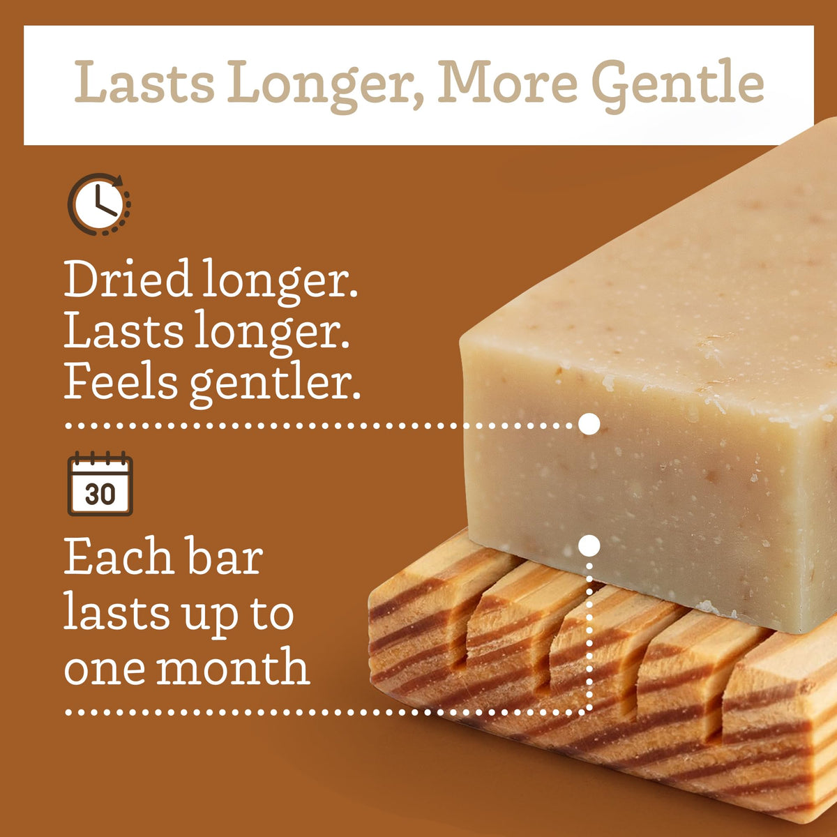Southern Natural hands using bar to show easy application and mild cleansing benefit