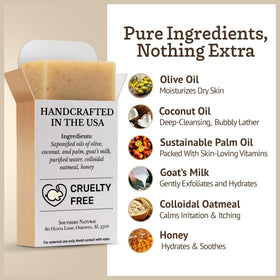 Southern Natural creamy lather texture demonstrating gentle cleansing and rich foam