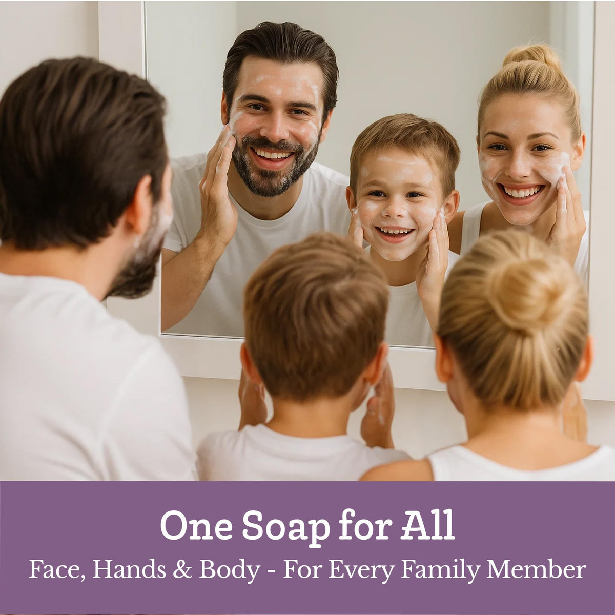 Southern Natural soap bar side profile showing fine texture and long-lasting durability benefit