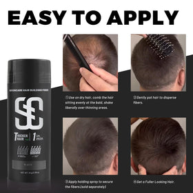 SOVONCARE before and after showing fuller-looking hair for immediate confidence