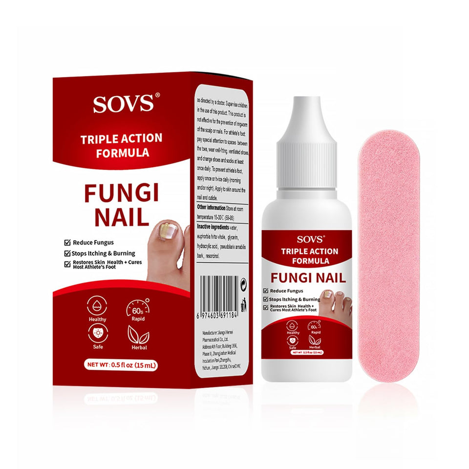 SOVS front bottle showing product and compact 15mL size for travel