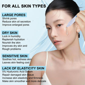 SOYUB applying serum to cheek to show quick absorption and plumping effect
