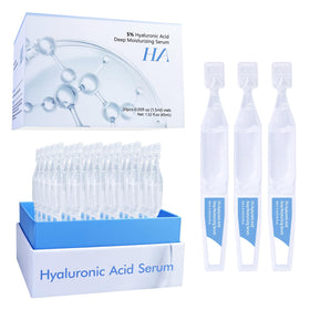 SOYUB front packaging showing 30 sterile hyaluronic vials for travel-ready hydration