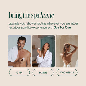 Spa For One ingredients label showing eucalyptus oil and simple clean formulation