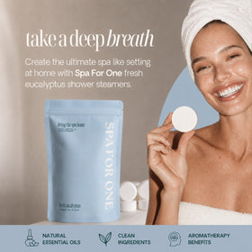 Spa For One single eucalyptus steamer close-up highlighting texture and size