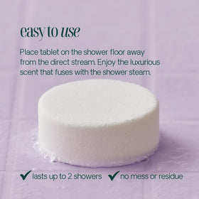 Spa For One tablet held in hand to show scale and single-use sizing
