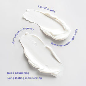 spa luxetique cream texture swatch demonstrating lightweight absorbent feel