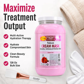 SPA REDI cream mask in a spa treatment setting conveying professional results and comfort