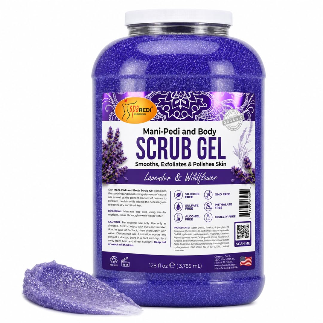 SPA REDI front jar Lavender Wildflower showing product and brand benefit for smooth skin