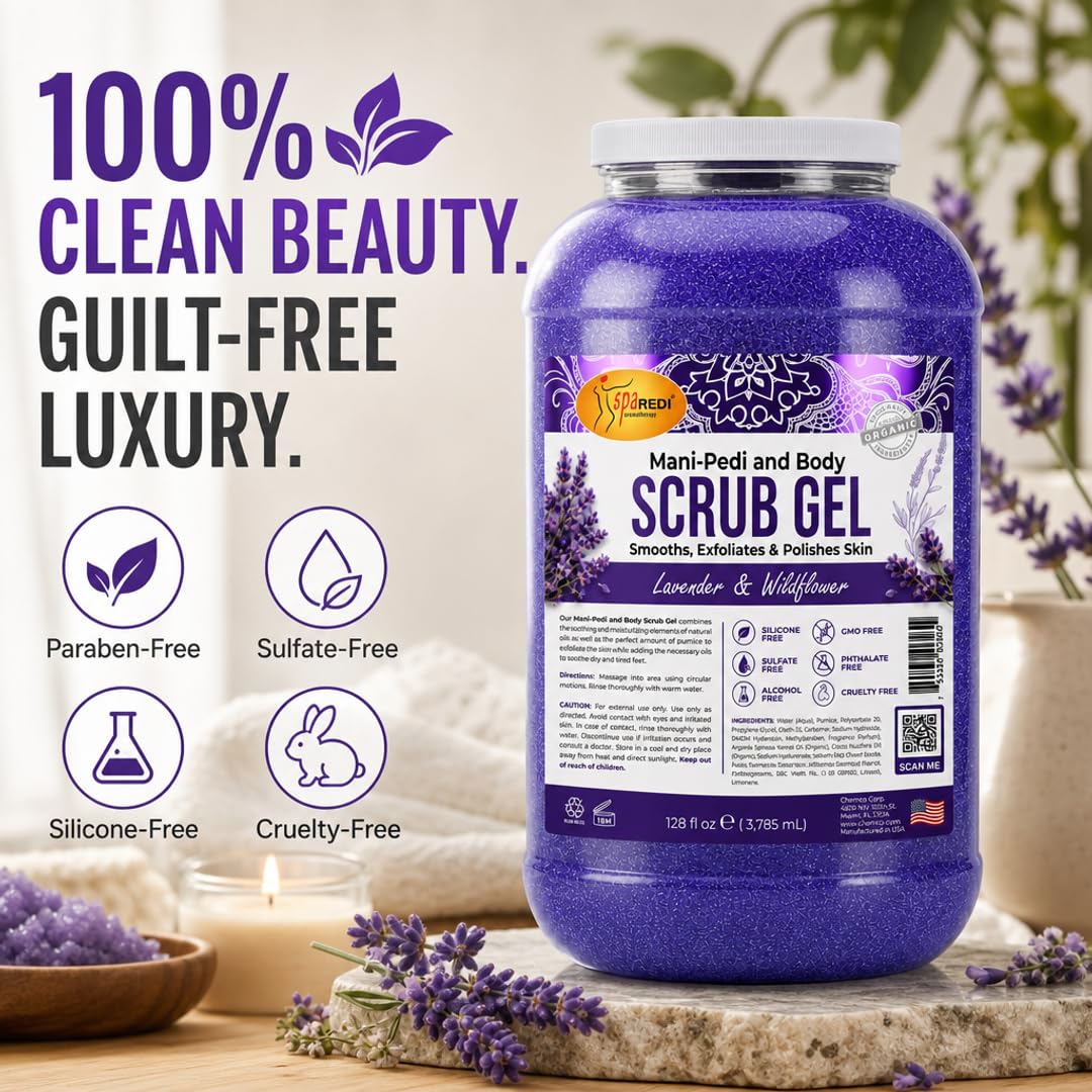 SPA REDI label closeup highlighting key ingredients and clean formulation benefits