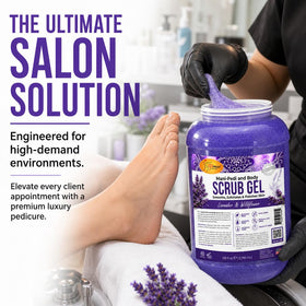 SPA REDI 128 oz beside a hand to show scale and long-lasting professional quantity
