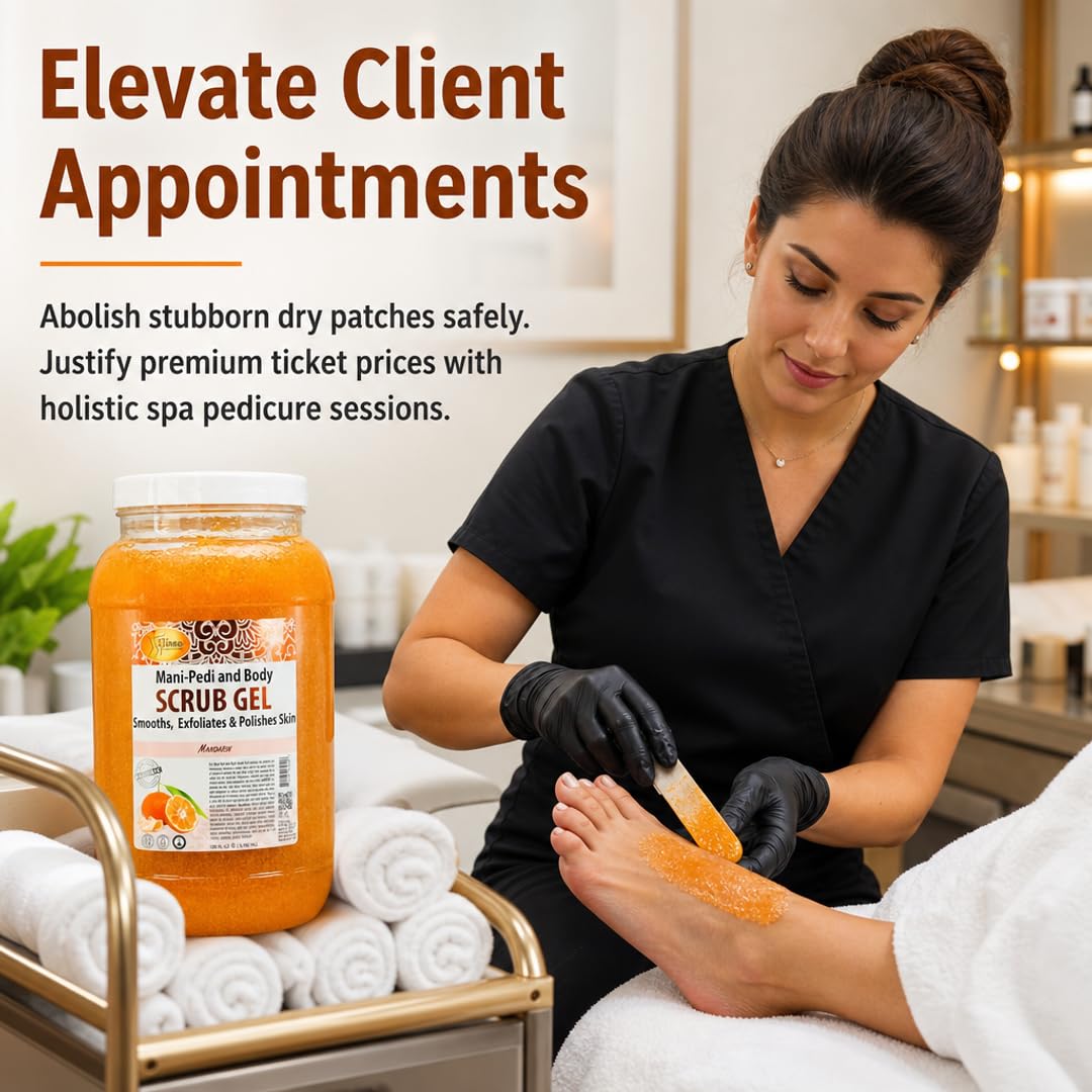 SPA REDI gallon next to hands to show professional size and cost-effective supply