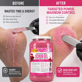 SPA REDI gel texture closeup highlighting pumice particles for effective exfoliation benefit