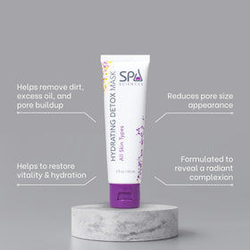 SPA SCIENCES jar beside coin for size comparison and travel-friendly 2.5 oz convenience