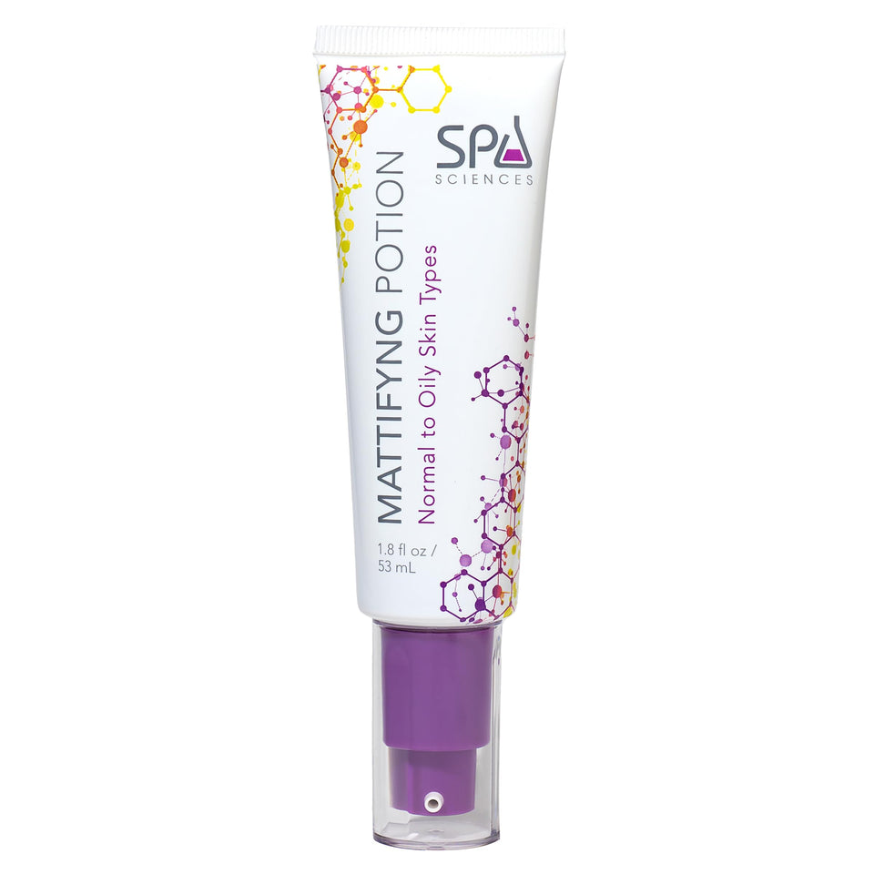 Spa Sciences front packaging showing 1.8oz jar and matte finish benefit