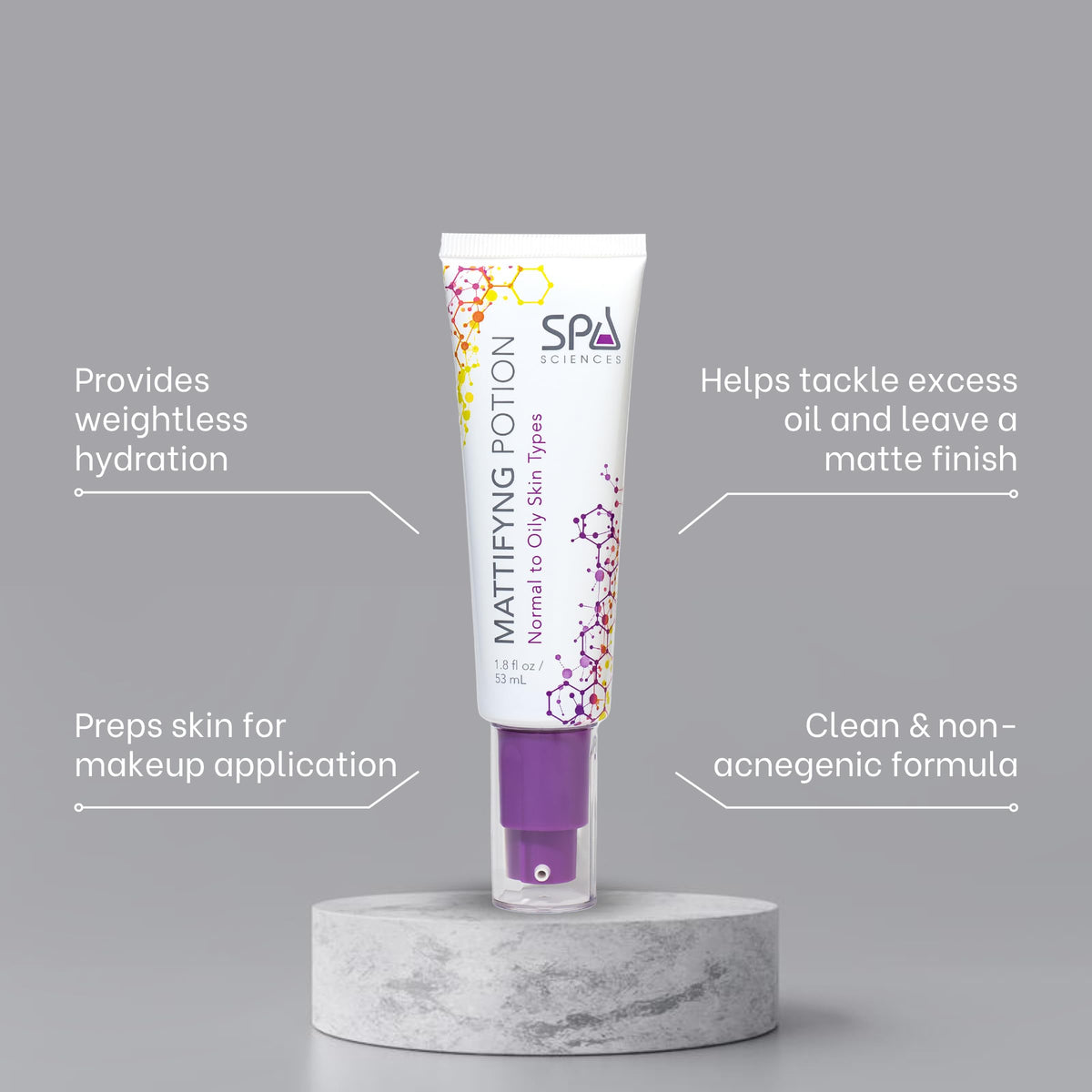 Spa Sciences ingredient label highlighting charcoal, niacinamide, glycolic acid