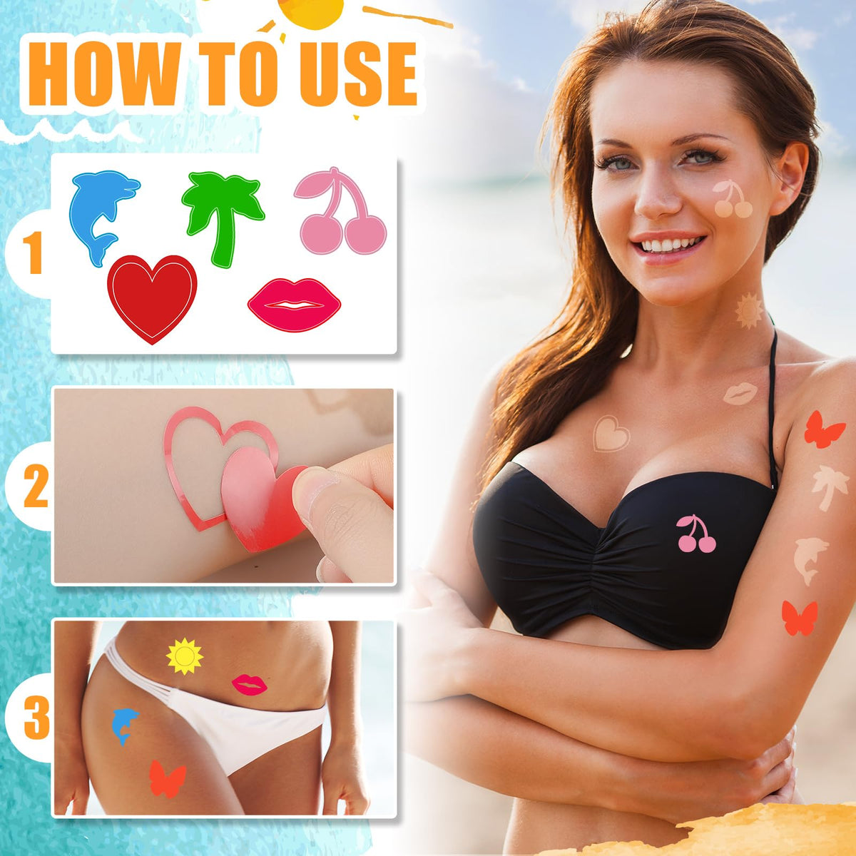 Spakon spread of butterfly lips and dolphin stickers showing style variety benefit