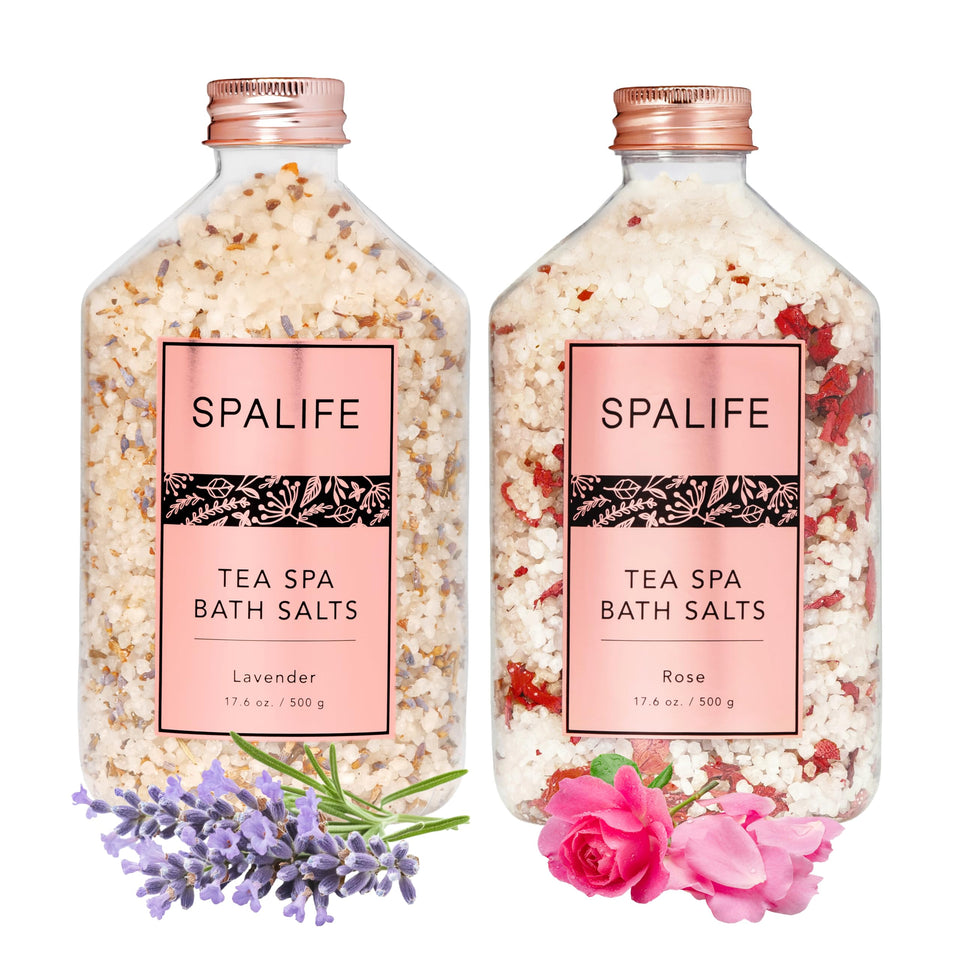 SpaLife duo packaging front view showing both jars and petals benefit relaxation