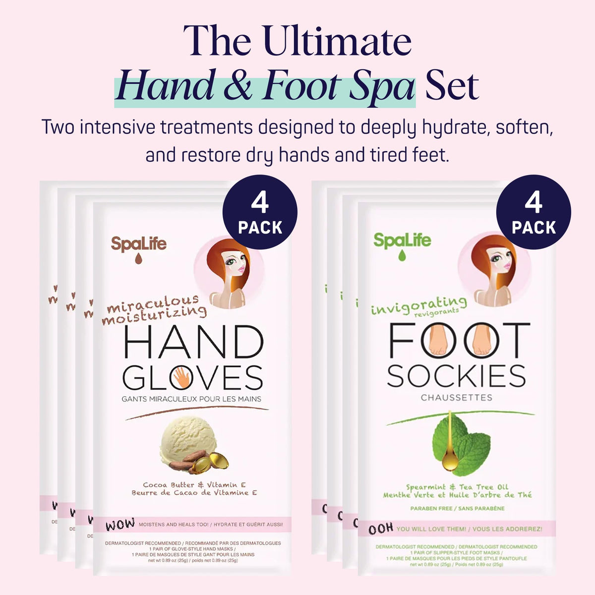 SpaLife hand gloves close-up with visible serum highlighting deep absorption benefit