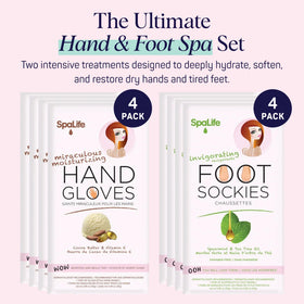 SpaLife hand gloves close-up with visible serum highlighting deep absorption benefit