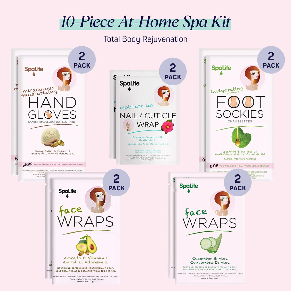 SpaLife close-up of moisturizing hand gloves highlighting intense hydration