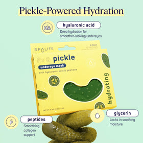 SpaLife single pickle-shaped pair held in hand to show flexible fit and coverage